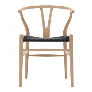 Carl Hansen Wishbone Chair Eiken Wit Geolied / Zwart