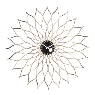 Vitra Sunflower Clock Klok Zwart/Messing