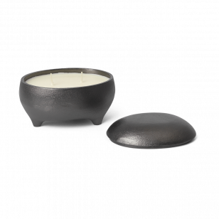 ferm LIVING Ontsteek twee kaarsen in een pot Zwart geanodiseerd aluminium