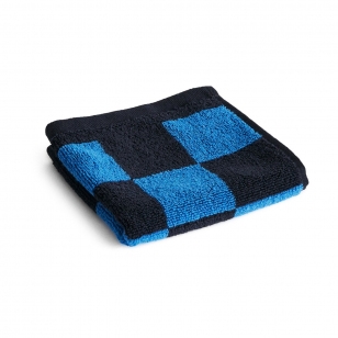 HAY Check handdoek 30x30 cm Cobolt blue