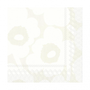 Marimekko Unikko servet 33x33 cm 20-pack White-grey