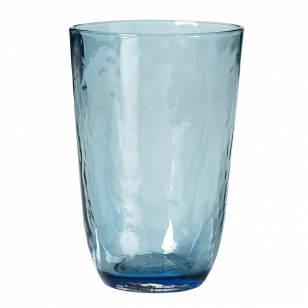 Broste Copenhagen Hammered drinkglas 50 cl Blauw
