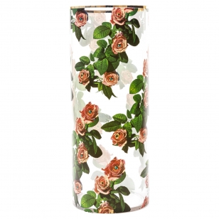 Seletti Toiletpaper Cylindrical Vaas Large Roses