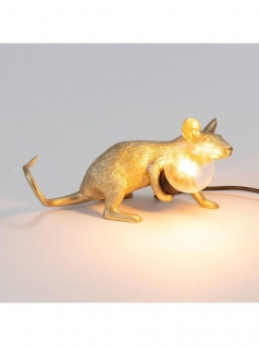 Seletti Mouse Lying Down Tafellamp USB Goud