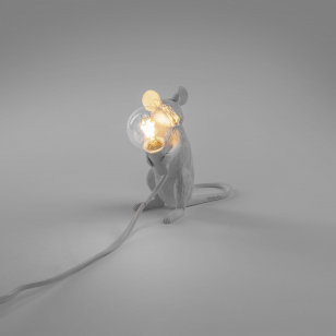 Seletti Mouse Sitting Tafellamp USB Wit