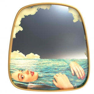 Seletti Mirror Gold Frame Spiegel 54x59 Sea Girl