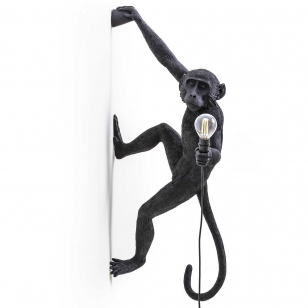 Seletti Monkey Hanging Outdoor Wandlamp Zwart Rechts