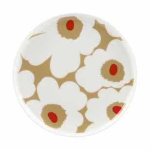 Marimekko Unikko bord Ø20 cm White-beige-red