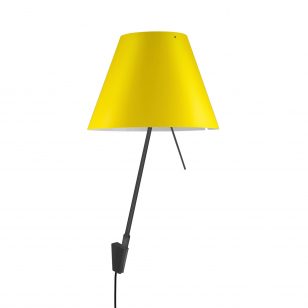 Luceplan Costanzina Wandlamp Zwart/Smart Yellow