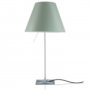 Luceplan Costanza Tafellamp Vast Met Uitschakelaar Aluminium/Comfort Green