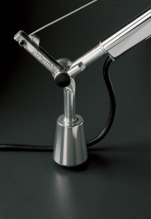 Artemide Tolomeo Mega Klemlamp LED Met Snoerdimmer Grijs Satijn 42 Cm
