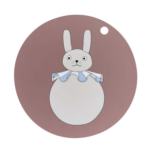 OYOY Rabbit Pompom tafelkleed Ø39 cm Clay