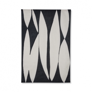 HKliving abstract wandkleed zwart wit
