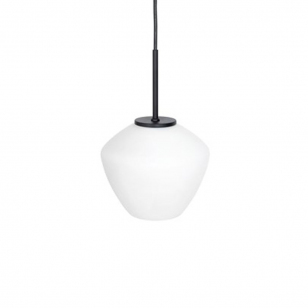 Konsthantverk DK 1-Lage hanglamp zwart/opaal