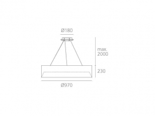 Artemide Architectural - Hanglamp Tagora Zwart / Oranje Aluminium