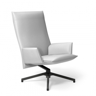 Knoll Pilot Stoel High White/Charcoal/Met Arm