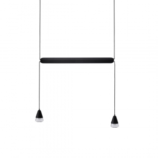 Brokis Puro Single Horizontal Hanglamp Zwart - Small