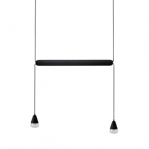 Brokis Puro Single Horizontal Hanglamp Zwart - Medium