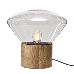 Brokis Muffin M Lamp - Transparant / Naturel Eiken