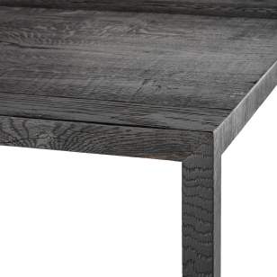 MDF Italia Tense Carbonised Wood Eettafel 220 x 90 cm.