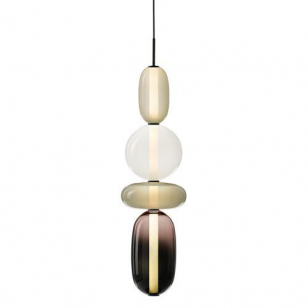 Bomma Pebbles Large Hanglamp - Configuratie 4 - Wit & zwart