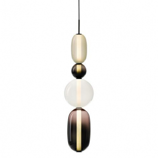 Bomma Pebbles Large Hanglamp - Configuratie 6 - Wit & zwart