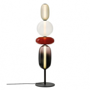 Bomma Pebbles Large Vloerlamp - Configuratie 3 - Zwart, wit & rood