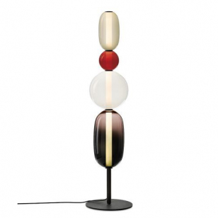 Bomma Pebbles Large Vloerlamp - Configuratie 5 - Zwart, rood & wit