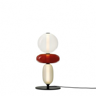 Bomma Pebbles Small Vloerlamp - Configuratie 2 - Wit & rood