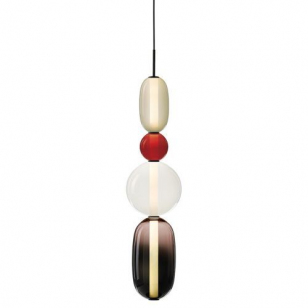 Bomma Pebbles Large Hanglamp - Configuratie 7 - Wit, rood & zwart
