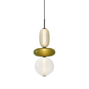 Bomma Pebbles Small Hanglamp - Configuratie 8 - Wit & groen
