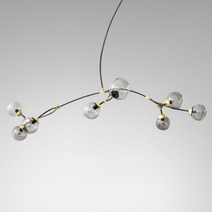 CTO Lighting Ivy 8 Hanglamp - Rookgrijs