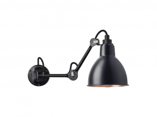 DCWéditions - Lampe Gras N°204 - Wandlamp - Black/Black/Copper - Arm: 17 x Rod: 20 x Shade: Ø: 15,3 cm