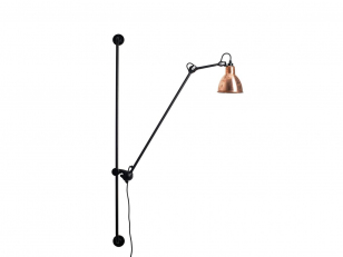 DCWéditions - Lampe Gras N°214 - Wandlampen - Black/Copper/Raw - Arm: 73 x Bar: 11,8 x Rod: 20 cm
