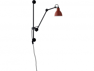 DCWéditions - Lampe Gras N°210 - Wandlamp - Black/Red - Arm: 39 x Bar: 78 cm