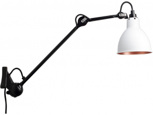 DCWéditions - Lampe Gras N°222 - Wandlamp - Black/White/Copper - Arm: 40 x Rod: 20 cm