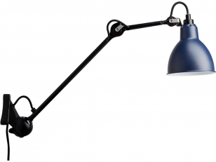 DCWéditions - Lampe Gras N°222 - Wandlamp - Black/Blue - Arm: 40 x Rod: 20 cm