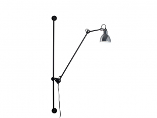 DCWéditions - Lampe Gras N°214 - Wandlampen - Black/Chrome - Arm: 73 x Bar: 11,8 x Rod: 20 cm