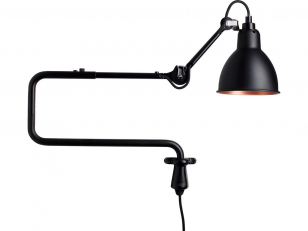 DCWéditions - Lampe Gras N°303 - Wandlamp - Black/Black/Copper - Arm: 72 x Rod: 20 cm