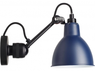 DCWéditions - Lampe Gras N°304 - Wandlamp - Black/Blue - Arm: 15 cm