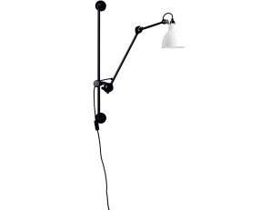 DCWéditions - Lampe Gras N°210 - Wandlamp - Black/White - Arm: 39 x Bar: 78 cm