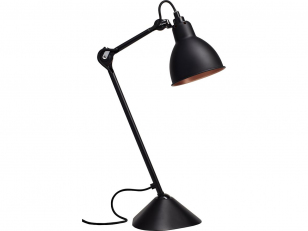 DCWéditions - Lampe Gras N°205 - Tafellamp - Black/Black/Copper - Arm: 39 x Rod: 20 x Shade: Ø: 14 cm