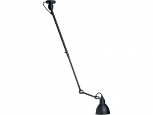 DCWéditions - Lampe Gras N°302 - Pendant lamp - Black/Black - Adjustable arm: min. 54 - max. 92 x Rod: 20 cm