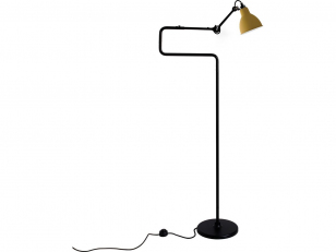 DCWéditions - Lampe Gras N°411 - Vloerlamp - Black/Yellow - Double elbow: 36 - 72 x Rod: 20 x Bar: 105 + 16 cm