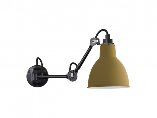 DCWéditions - Lampe Gras N°204 - Wandlamp - Black/Yellow - Arm: 17 x Rod: 20 x Shade: Ø: 15,3 cm
