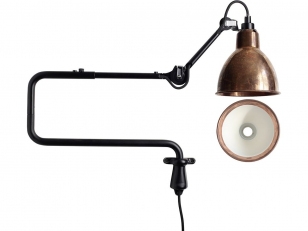 DCWéditions - Lampe Gras N°303 - Wandlamp - Black/Copper/Raw/White - Arm: 72 x Rod: 20 cm