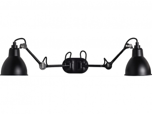 DCWéditions - Lampe Gras N°204 Double - Wandlamp - Black/Black - Arm: 2 x 17 Rod: 2 x 20 Shade: 2 x 15,3 cm