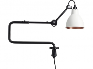 DCWéditions - Lampe Gras N°303 - Wandlamp - Black/White/Copper - Arm: 72 x Rod: 20 cm