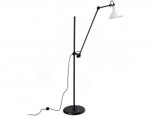 DCWéditions - Lampe Gras N°215 - Vloerlampen - Black/White - Arm: 73 x Bar: 135 x Rod: 20 cm