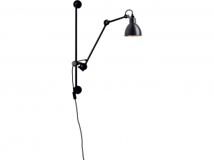 DCWéditions - Lampe Gras N°210 - Wandlamp - Black/Black/Copper - Arm: 39 x Bar: 78 cm